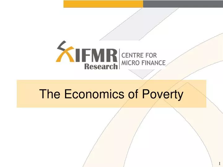 the economics of poverty