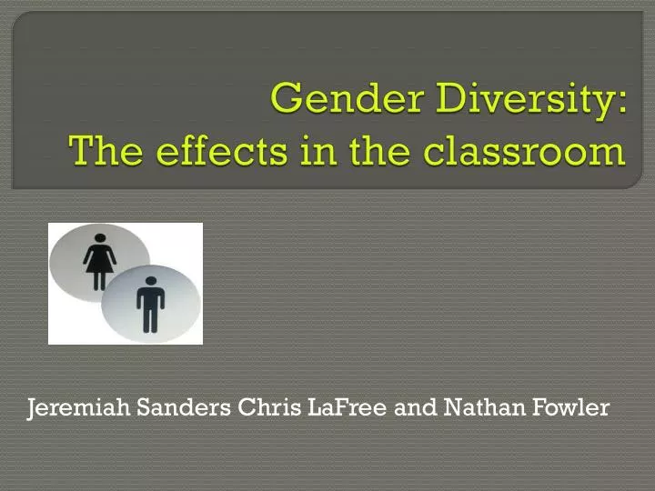 gender diversity the effects in the classroom