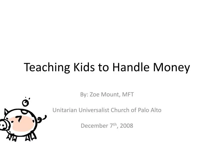 teaching kids to handle money