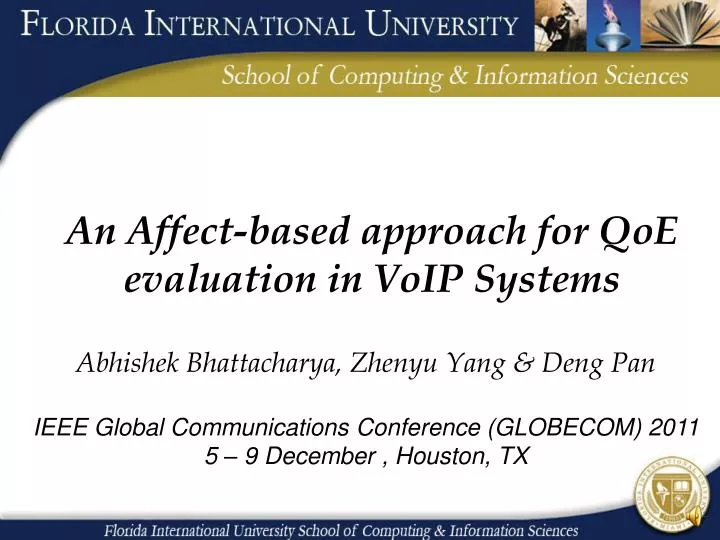an affect based approach for qoe evaluation in voip systems