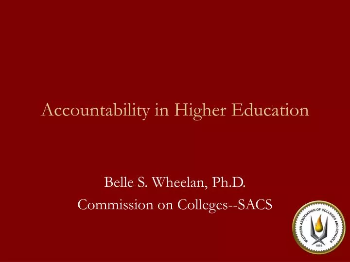 accountability in higher education