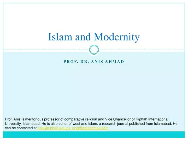 islam and modernity