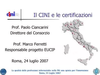 il cini e le certificazioni