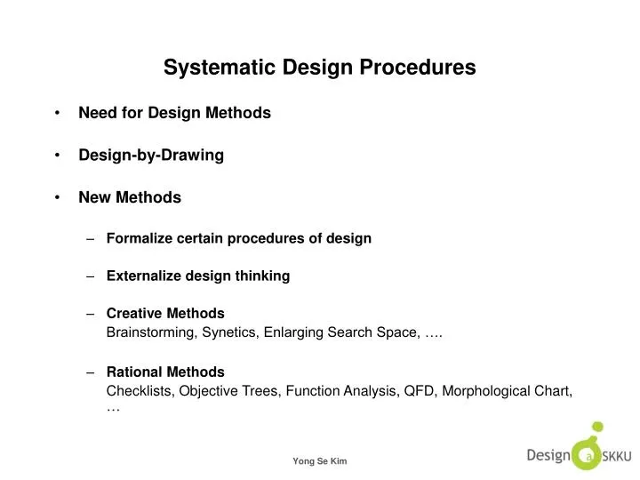 systematic design procedures