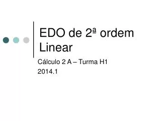 edo de 2 ordem linear