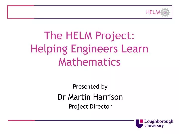 the helm project helping engineers learn mathematics