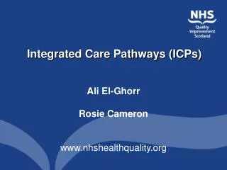 Integrated Care Pathways (ICPs)