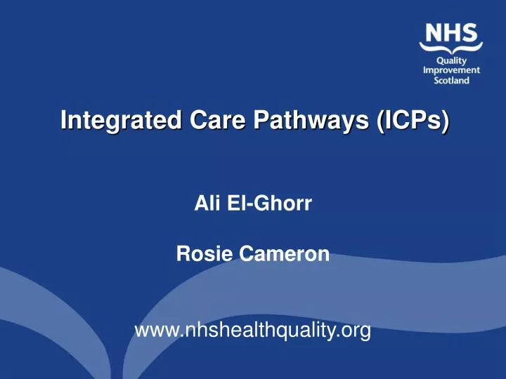integrated care pathways icps