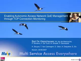 Enabling Autonomic Access Network QoE Management through TCP Connection Monitoring