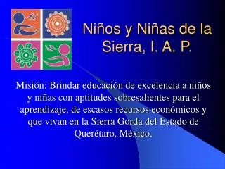 ni os y ni as de la sierra i a p