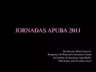 jornadas apuba 2011