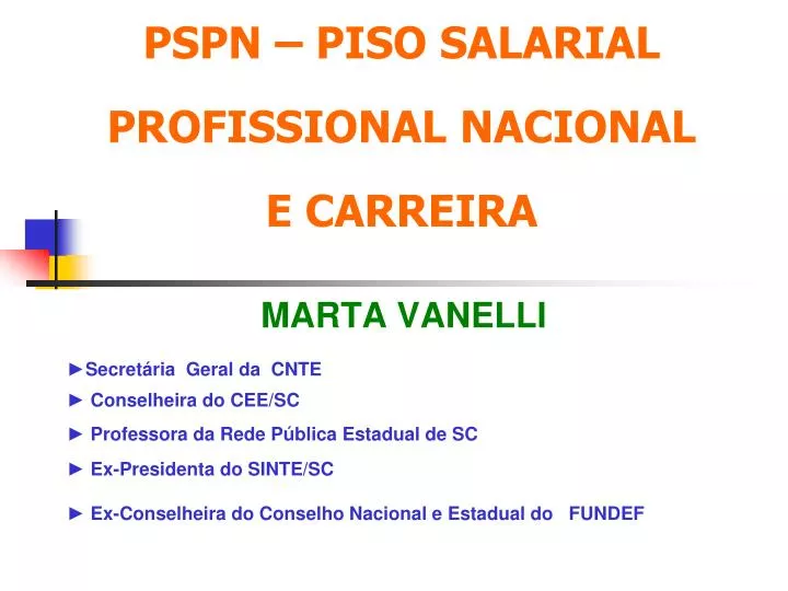 pspn piso salarial profissional nacional e carreira