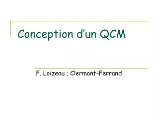 conception d un qcm