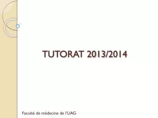 tutorat 2013 2014