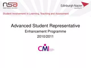 Advanced Student Representative Enhancement Programme 2010/2011