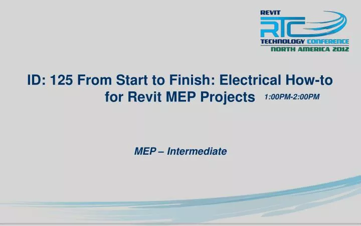 id 125 from start to finish electrical how to for revit mep projects