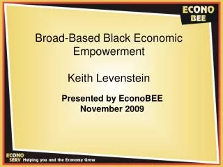 PPT - Broad-based Black Economic Empowerment Transaction PowerPoint ...