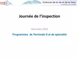 Sciences de la vie et de la Terre Académie de Grenoble