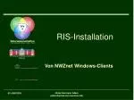 RIS-Installation - slide 1