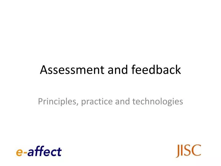 assessment and feedback