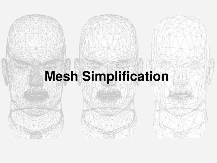 mesh simplification