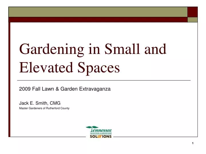 gardening in small and elevated spaces