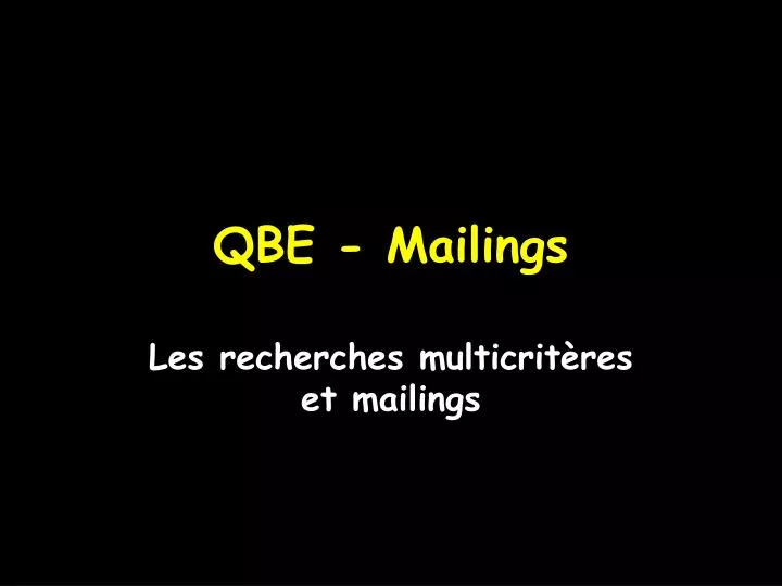 qbe mailings