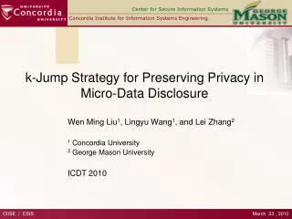 k-Jump Strategy for Preserving Privacy in Micro-Data Disclosure