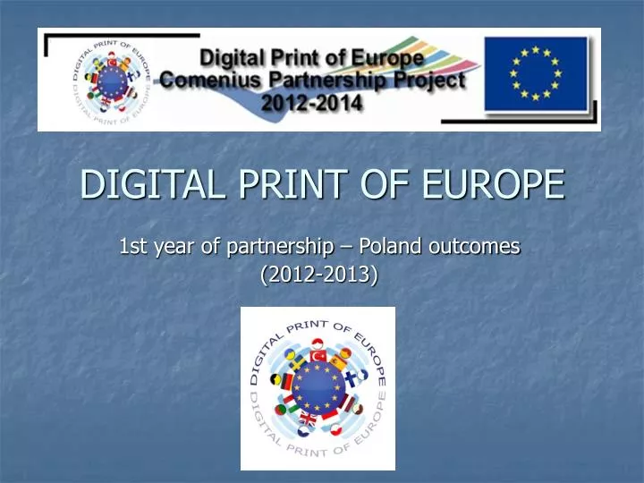 digital print of europe