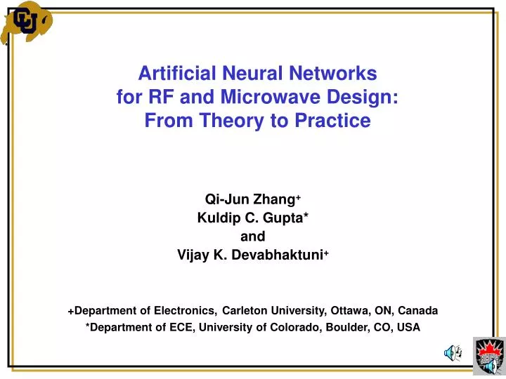 artificial neural networks for rf and microwave design from theory to practice