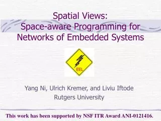 Spatial Views: Space-aware Programming for Networks of Embedded Systems