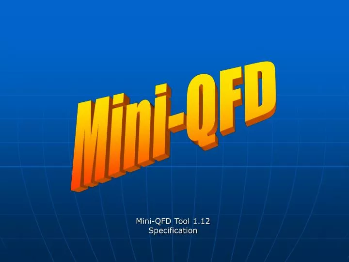mini qfd tool 1 12 specification