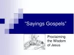 “Sayings Gospels” - slide 1