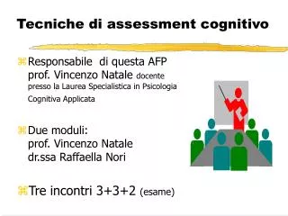 tecniche di assessment cognitivo