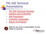 Comprehensive Guide to PXL-500 Technical Overview and Controller Diagnostics - slide 1