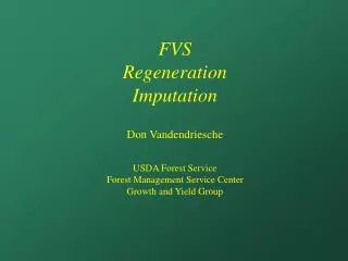 FVS Regeneration