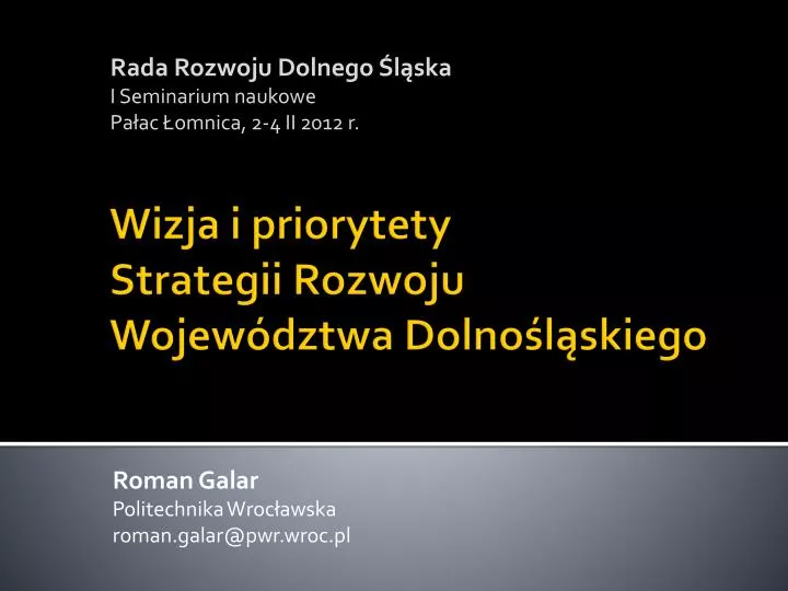 roman galar politechnika wroc awska roman galar@pwr wroc pl