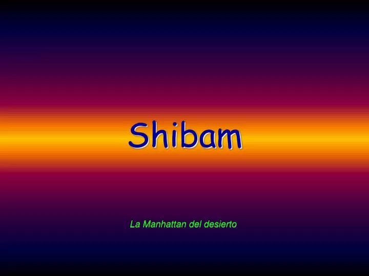 shibam