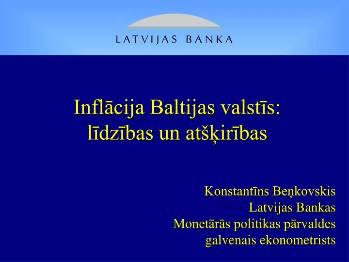 infl cija baltijas valst s l dz bas un at ir bas