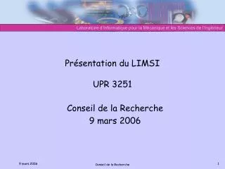 pr sentation du limsi upr 3251