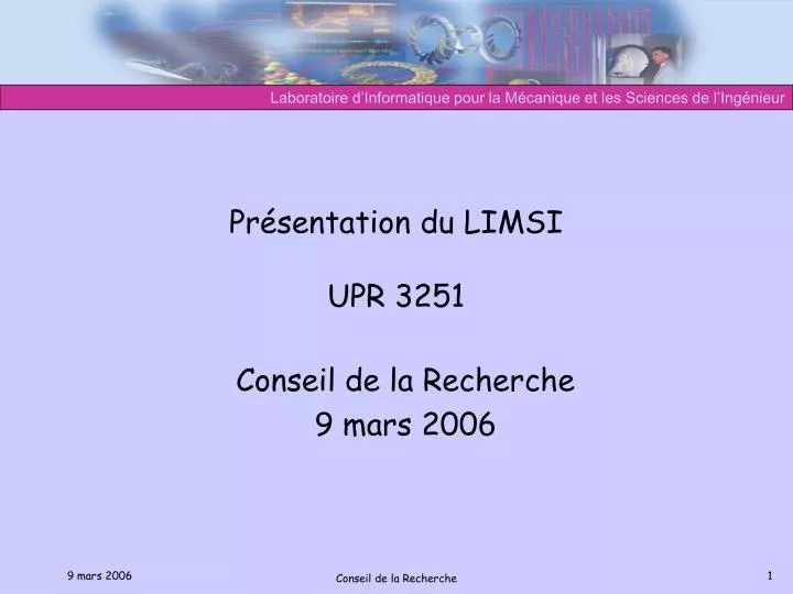 pr sentation du limsi upr 3251