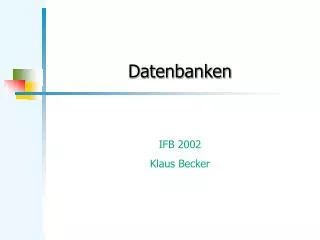 datenbanken