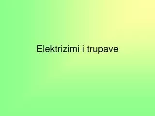 elektrizimi i trupave