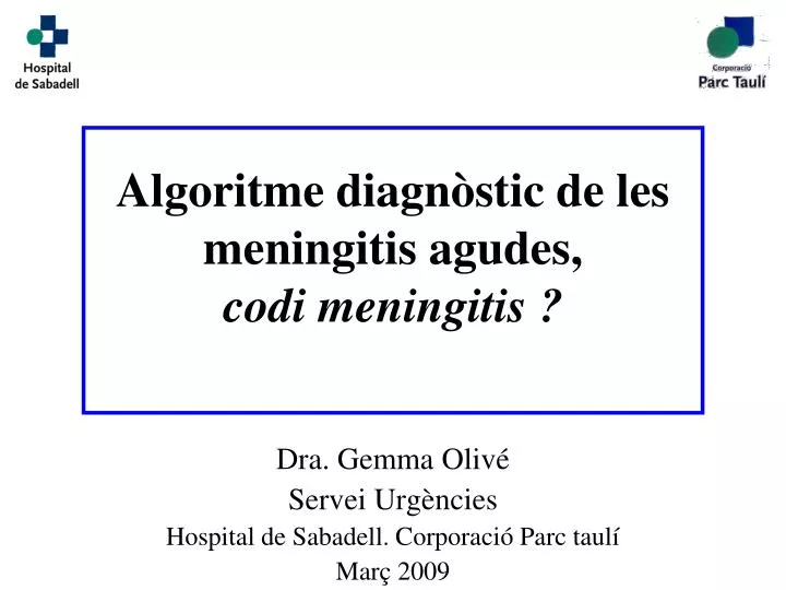 algoritme diagn stic de les meningitis agudes codi meningitis