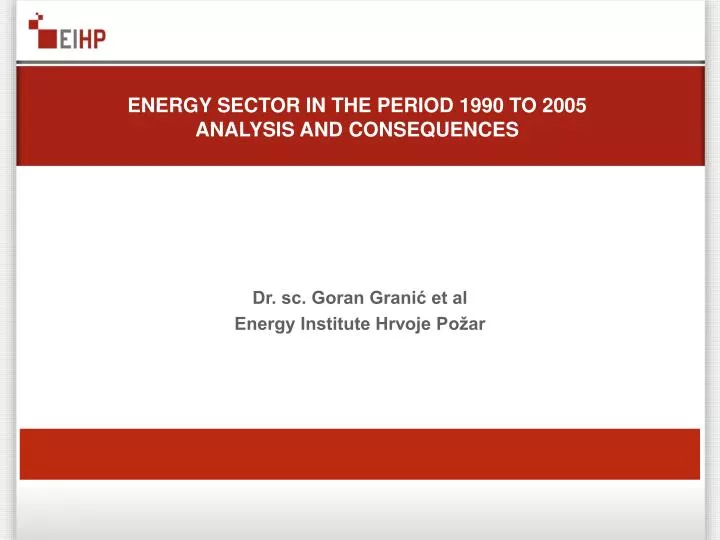 energy sector in the period 1990 to 2005 analysis and consequences