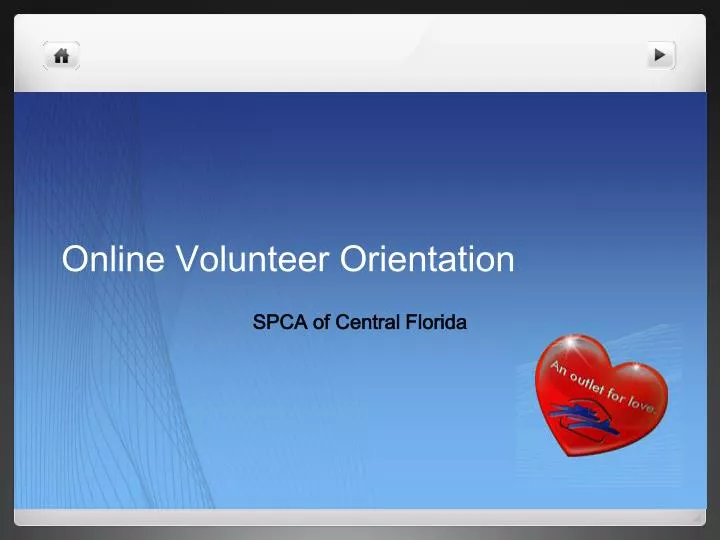 online volunteer orientation