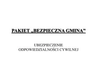 pakiet bezpieczna gmina