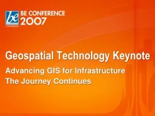 Geospatial Technology Keynote