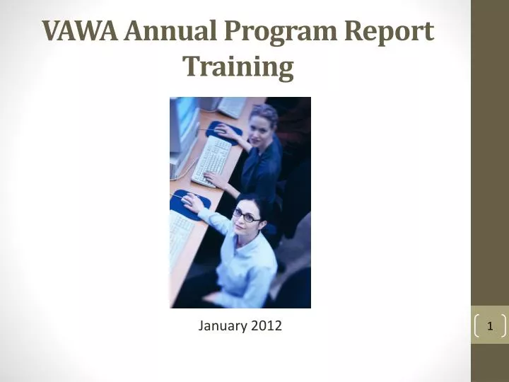 vawa annual program report training