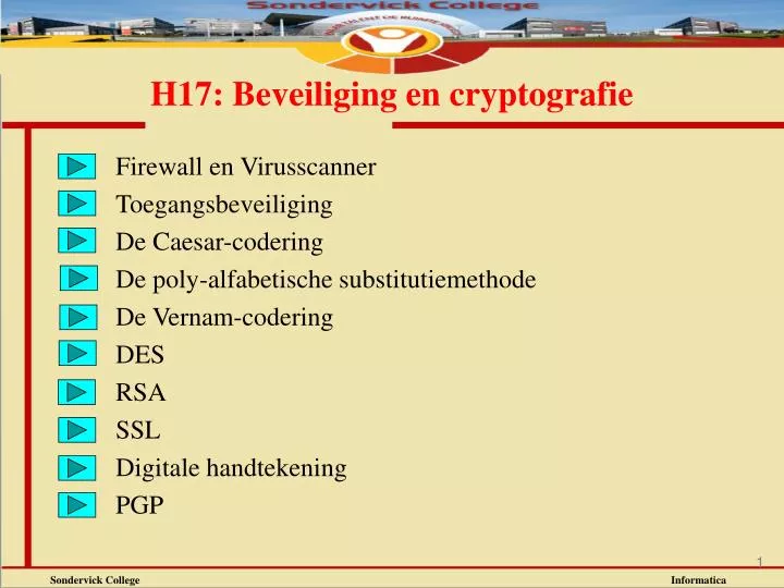 h17 beveiliging en cryptografie
